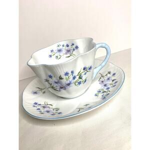 SHELLEY “Blue Rock” Dainty Teacup and Saucer Set 13591